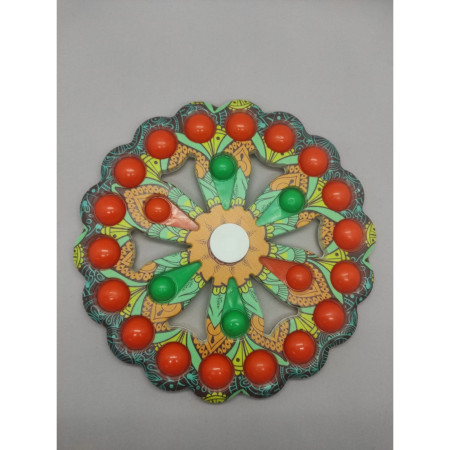 Jucarie Antistres, Cyrax, Model Simple Dimple, Fidget Toy Spinner, cu 24 Buline, Multicolor