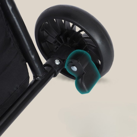 Carucior Sport Cyrax 3in1, 6-36 Luni, Reversibil, Pliabil, Tavita pentru Masa, Pozitie de Somn, Centura de Siguranta, Roti 360, Suport Pahar, Copertina pentru Soare, 32x63x95cm, Negru Model Pisicute