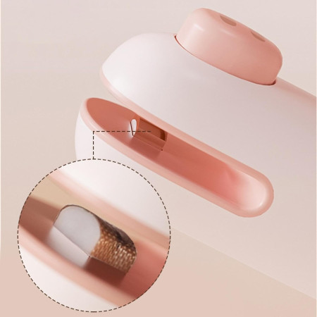 Aparat de Sigilat Ambalaje, Cyrax, Incarcare USB Tip C, 400 mAh, 10.2 x 3.7 x 4.3 cm, Model Porc, Roz