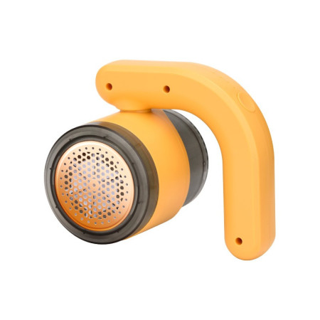 Aparat Pentru Curatat Scame, Par Si Praf,  cu LED, Pentru Diferite Tipuri De Material, Cu Lame Din Otel Inoxidabil, Compartiment de Depozitare, Maner Reglabil, 11x10.5x8.7 cm, Galben