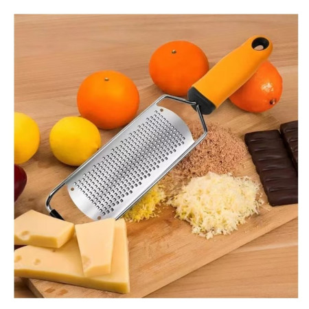 Razatoare manuala Cyrax, perie inclusa, Inox, usor de utilizat, 31x6.7 cm, Galben