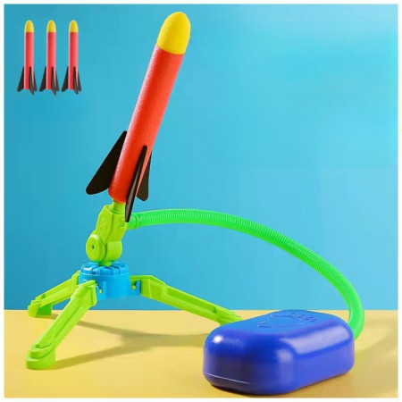 Cyrax Jucarie pentru copii, lansator rachete cu piciorul, un lansator, 3 rachete, fara lumina, model 2
