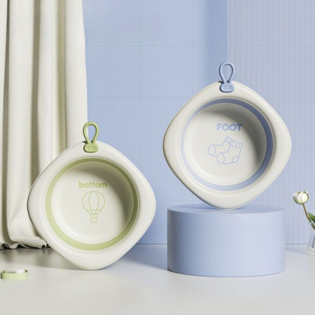 Cada Pliabila pentru Baie pentru Copii, Cyrax, Cadita pentru Bebelusi, Model Romb pentru Picioare, Mov, 31.5x31.5x3.5 cm, 3L