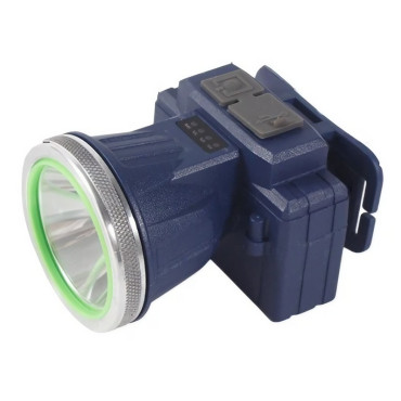 Lanterna LED de Montat pe Cap,  cu Raza Lunga de Zoom, Reincarcabila USB, Far Telescopic, Rezistent la Apa, Reglabil, pentru Pescuit in Aer Liber, Camping, Lumina Puternica, Lanterna, 8.6x7.5x6.5cm, Albastru