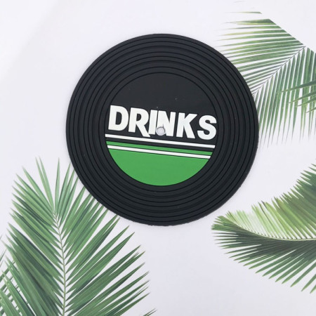 Cyrax Set 5 Suporturi pentru Pahare, Filppy, din PVC, Diametru 9 cm, Rezistent la Caldura, Multicolor