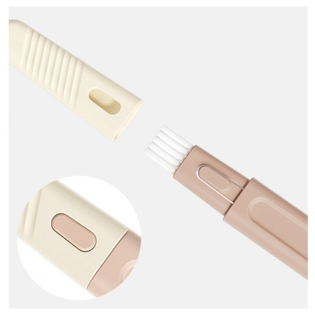 Set 7 Piese de Spalat/Uscat Biberoane, Cyrax, Portabil, Peri de Silicon, pentru Tetine, Suzete, Biberoane, Paie, Cutie Inclusa, 20 x 9.5 cm, Roz