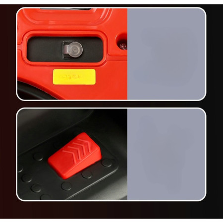 Masinuta Electrica Cyrax, pe 4 Roti, Tip ATV, cu Acumulator, Sistem Anti-Rasturnare, Sistem de Lumini si Sunet, 2-5 Ani, 70 x 43 x 48 cm, Rosu