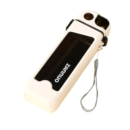 Sticla de Apa pentru Sport, Cyrax, 350 ml, cu Pai si Capac, 23x7x4.4 cm, Buton de Blocare, din PC, Alb