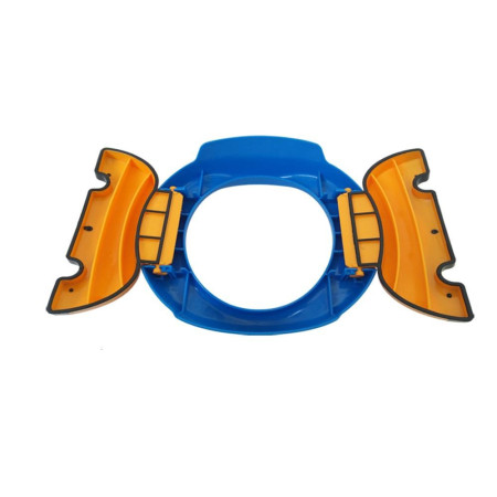 Olita Portabila 2 in 1, Cyrax, Olita + Capac de Toaleta, din Plastic, Diametru 21 cm, Albastru