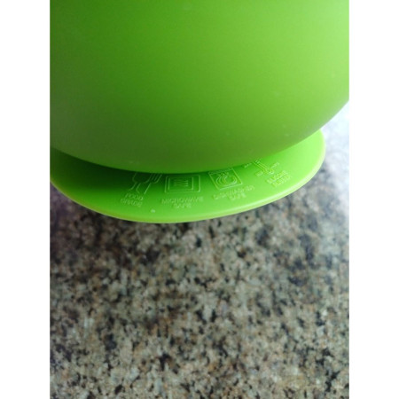 Set 3 Piese Diversificare Bebelusi si Copii, Cyrax, Bol, Lingura si Furculita, Model Broscuta, din Silicon si Otel Inoxidabil, Verde