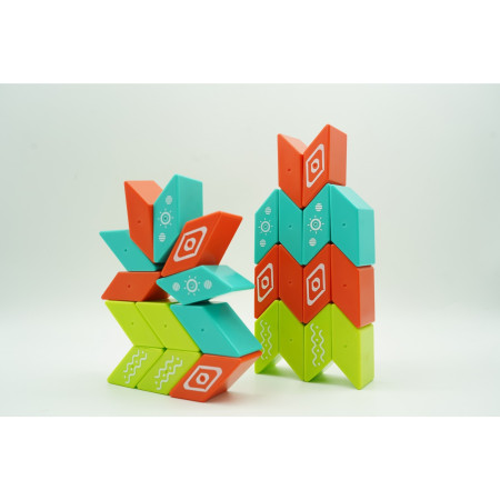 Cyrax Set inteligent de constructie cu piese magnetice, 26 piese, +3 ani, multicolor