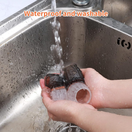 Set 16 Protectii pentru Picioare Scaun si Podea,  Universale din Silicon, Model Patrat, Alb Transparent