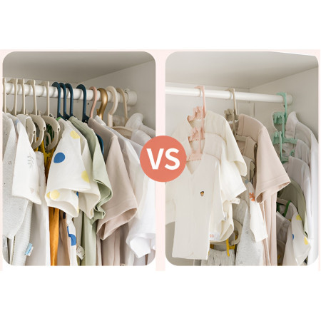 Set 10 Umerase pentru Copii,  Potrivite pentru Uscarea si Depozitarea Hainelor de Bebelusi, 28x16.7 cm, Verde