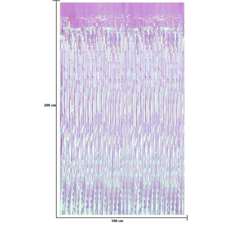 Perdea Franjurata, Cyrax, Model Decor Petrecere, pentru Fundal de Poze, Amenajare Colorata a Petrecerii, Dimensiune 100x200 cm, Roz