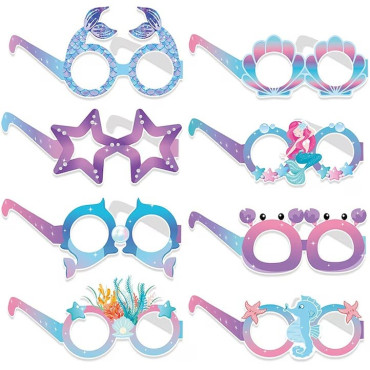 Set 8 Perechi de Ochelari Sirena, Cyrax, Colectia Mermaid, Multicolor