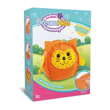 Cyrax Set creatie perna pentru copii Model 2, Dream Kids, Pisica