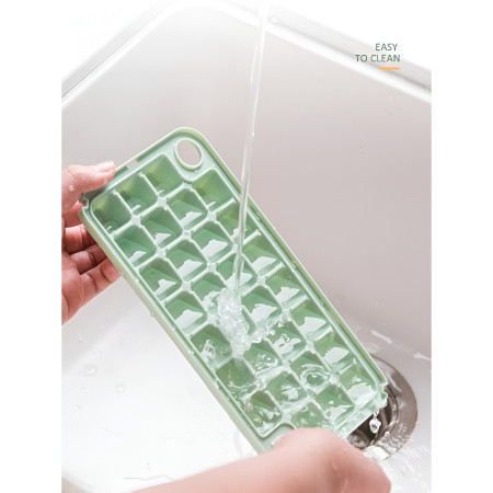 Set Cutie pentru Gheata, Cyrax, Uz Casnic, 1 Tavita pentru Cuburi, Capac Etans, Lopata, 23.5x13.3x10 cm, Verde