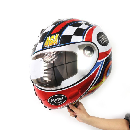 Set 2 Baloane din Folie Metalizata, Cyrax, Figurine Cerc si Casca, Model Curse, 75-80 cm cm, Ambalaj Individual, Pai Inclus, Umflare cu Aer sau Heliu, Multicolor