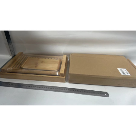 Tocator de Feliat Paine, Cyrax, 31.7x23.7x6 cm, din Lemn, Maro