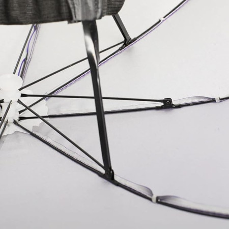 Umbrela de Cap,  Diametru 69 cm, Banda Elastica de Cap, Protectie UV/Ploaie, Gri