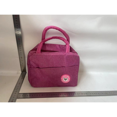 Geanta Termica pentru Pranz, Cyrax, Multifunctionala, Compartimentata, Impermeabila, cu Manere, Buzunar Exterior, 22x14x19 cm, Roz