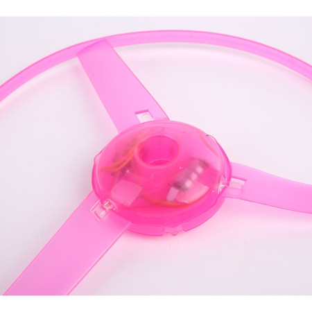 Jucarie Disc Zburator, Distractiv pentru Copii, Cyrax, Aruncator Manual din Plastic, cu Lumini, Roz