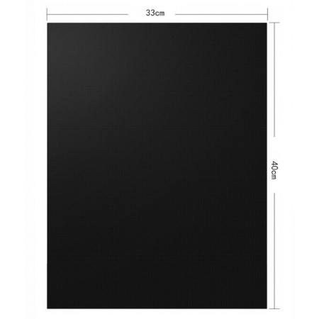 Set 4 Folii Antiaderente din Teflon, Cyrax, Multifunctionale, Rezistente la Apa si Temperaturi Ridicate, pentru Gratar, Cuptor, BBQ Grill, 40x33 cm, Negru