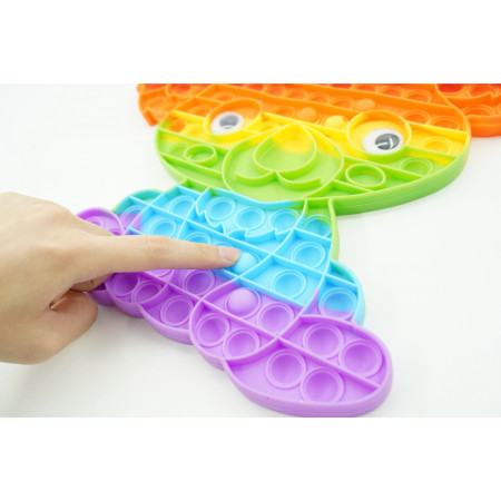 Jucarie antistres din silicon, Cyrax, Pop It Now and Flip It, Koala, Multicolor