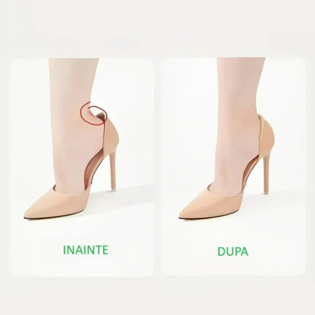 Set 2 Branturi cu Pernute pentru Calcai,  Suport Interior pentru Incaltaminte, Marime Universala, Aderent pe Piele, Roz