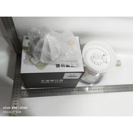 Storcator de Citrice Manual, Cyrax, Rezistente, Usor de Folosit si Depozitat, Durabil, Calitativ, 16.5x13cm, Transparent/ Alb