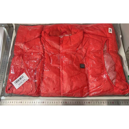 Vesta cu Incalzire,  Unisex, 2 Zone de Incalzire, Umplutura Bumbac, 3 Trepte de Temperatura, Incarcare USB, Rosu, 74 - 84 kg, Marime XXXL