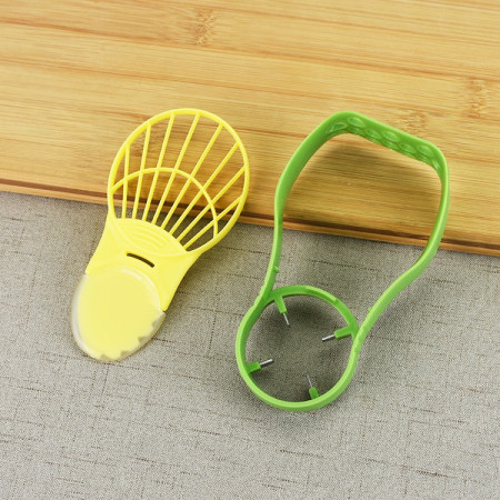 Recipient de Depozitare Avocado 5in1, Cyrax, Etans, pentru Frigider, din Plastic, Dispozitiv de Taiat, Curatat, Feliat, 14x4x7 cm, Verde