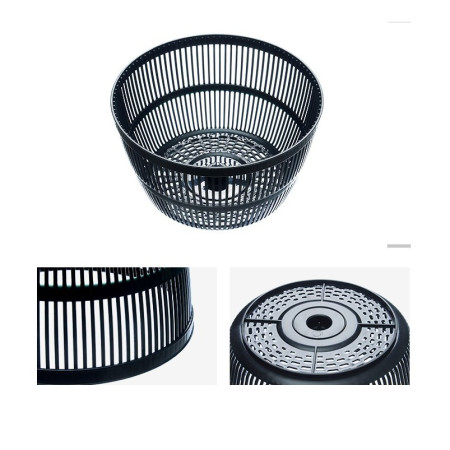 Uscator Manual pentru Salata si Verdeturi, Cyrax, Plastic, 20x20x25 cm, Capacitate 5L, Negru