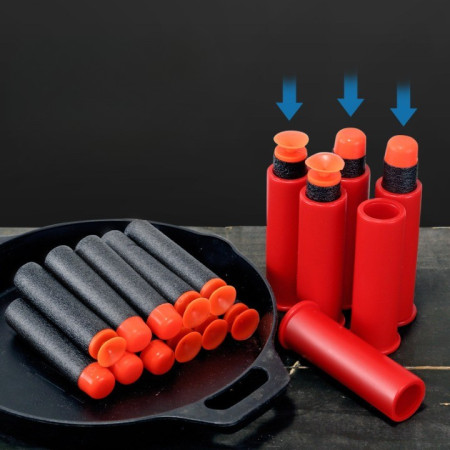 Pusca de Jucarie S686 Ultrarealista, UDL XM1014, Cyrax, Manuala, cu Luneta, 10 de Proiectile din Spuma Moale, 5 Cartuse, 80 cm, 8 ani+, Alb