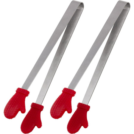 Cleste Creativ pentru Mancare, Cyrax, Model Manusi din Silicon, 14.5x3 cm, Rezistent la Temperaturi Inalte si Coroziune, Rosu