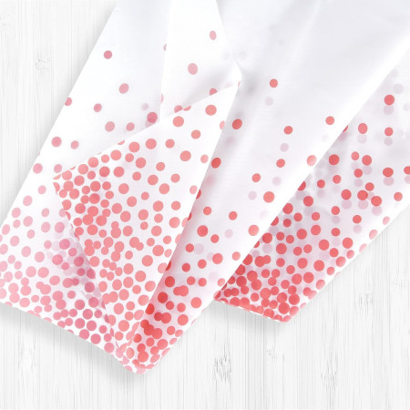 Fata de Masa, Cyrax, din PEVA, Imprimeu Buline, 137 x 274 cm, Impermeabila, Fara Pete, Curatare Rapida, Roz Gold