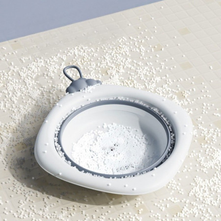 Cada Pliabila pentru Baie pentru Copii, Cyrax, Cadita pentru Bebelusi, Model Romb pentru Picioare Koala, Gri, 30x30x3.5 cm, 4L