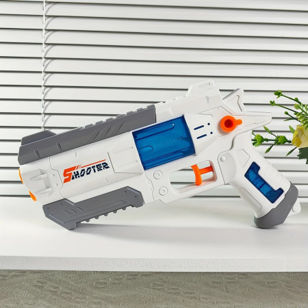 Pistol Manual cu Apa, Cyrax, Jucarie Pistol cu Apa Sigur Pentru Copii, Design Nou S-Shooter Atractiv, 23 x 14.5 cm, Alb