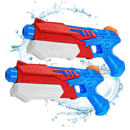 Pistol cu Apa pentru Copii, Rezervor, Pentru Piscina/Plaja, Cyrax, 6ani+,  Albastru deschis/Rosu, 300ML