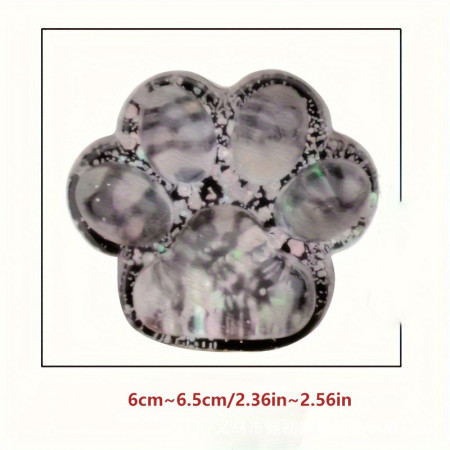 Jucarie Antistres Squishy, Cyrax, cu Revenire Lenta, Squeeze Pinch Family, Model Labuta de Pisica cu Sclipici, 6.5x6 cm, 60g, Ambalaj Transparent, Alb-Negru