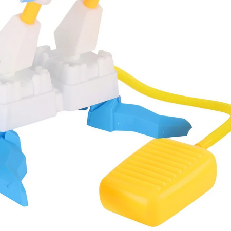 Jucarie pentru Copii, Cyrax, Lansator de Rachete cu Piciorul, Doua Lansatoare, 4 Rachete Fara Lumini, 2 Aircrafts, 33x25x27 cm, Galben-Albastru