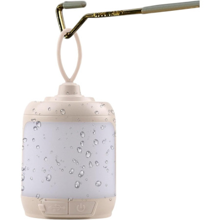 Mini Lampa LED de Camping,  pentru Aer Liber, Reincarcabila USB Type C, 3 Trepte de Lumina, Portabila, 13.8 x 6.5 cm, 5V, Alb