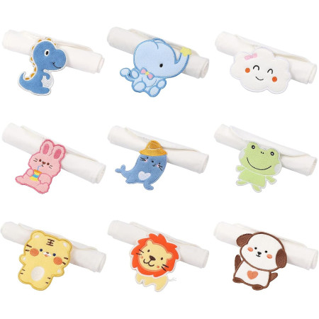 Prosop Absorbant, Cyrax, din Bumbac, pentru Bebelusi, 19x28 cm, Model Iepuras, Alb