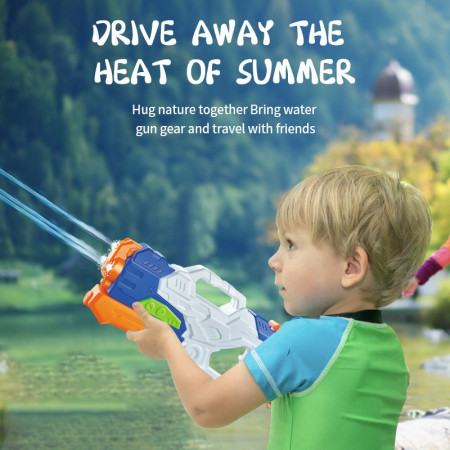 Pistol cu Apa pentru Copii, Rezervor, Pentru Piscina/Plaja, Cyrax, 6ani+,  3 duze, Multicolor, 1000ML