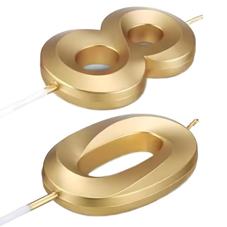 Lumanare Cifra 0, Cyrax, Model Diamond, 5 x 3.4 cm, Auriu