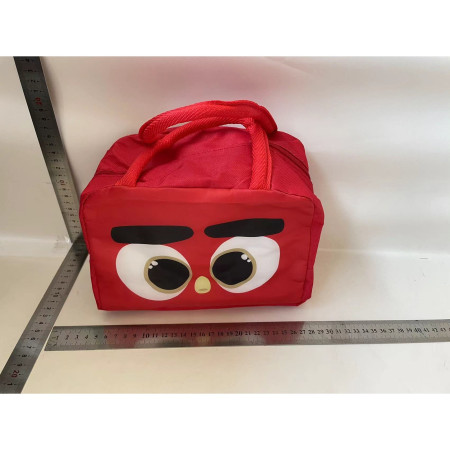 Geantă Frigorifică, Cyrax, cu Desene Animat, Portabilă pentru Copii, de Prânz, din Pânză Oxford, 22x14x19 cm, Model Pasare, Rosu