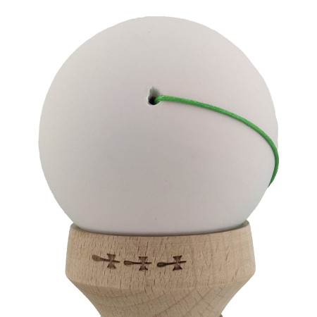 Kendama X Originala, Profesionala, Cyrax, Rubber Grip, Cupe Mari KING SIZE V3, Gaura in Baza, Rulment Metalic, din lemn 18 cm, Ata 62/65 cm, Gradient Roz/Verde