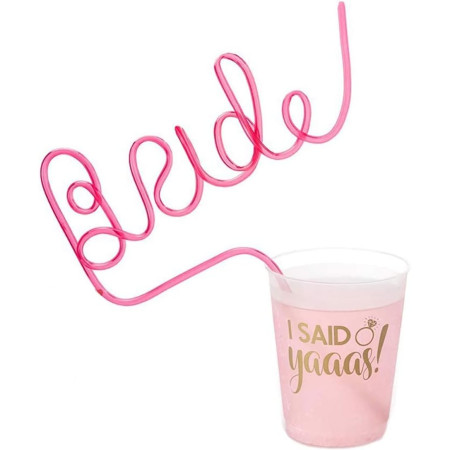 Pai de Plastic, Cyrax, Model Bride, Tematica Nunta, Diametru 0.5 cm, Roz