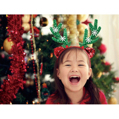 Coronita Decorativa, Cyrax, Tema Craciun, 12 x 25 cm, Model Reni, Marime Universala, Multicolor