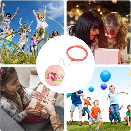 Minge pentru Sarit, Cyrax, Tip Coarda Hula Hoop, Cerc 12 cm, Coarda 52 cm, Minge 12 x 11 cm, Functie Iluminat, 4-6 Ani, Plastic, Roz